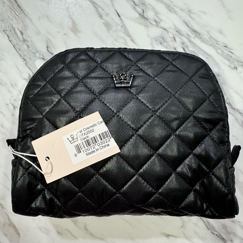 Oliver Thomas Black Quilted Cosmetic Bag